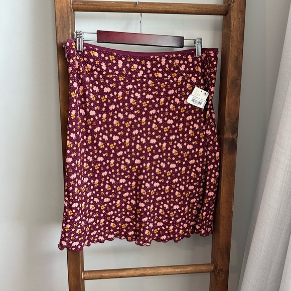 NWT Free People Floral Midi Skirt - Picture 7 of 12